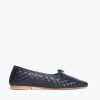 Footwear FREDA SALVADOR | Jada Handwoven Ballet Flat Navy Closed Woven Calf