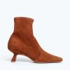 Footwear FREDA SALVADOR | Maddy Pull-On Ankle Boot Cognac Stretch Suede