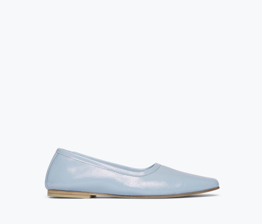 Footwear FREDA SALVADOR | Jessie Ballet Flat Sky Blue Crinkle Patent