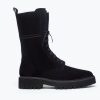 Footwear FREDA SALVADOR | Zoe Mid-Shaft Boot Black Suede Water Resistant