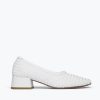 Footwear FREDA SALVADOR | Jayla Woven Ballet Heel White Closed Woven Calf