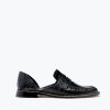 Footwear FREDA SALVADOR | Tash D'Orsay Moccasin Black Embossed Croc