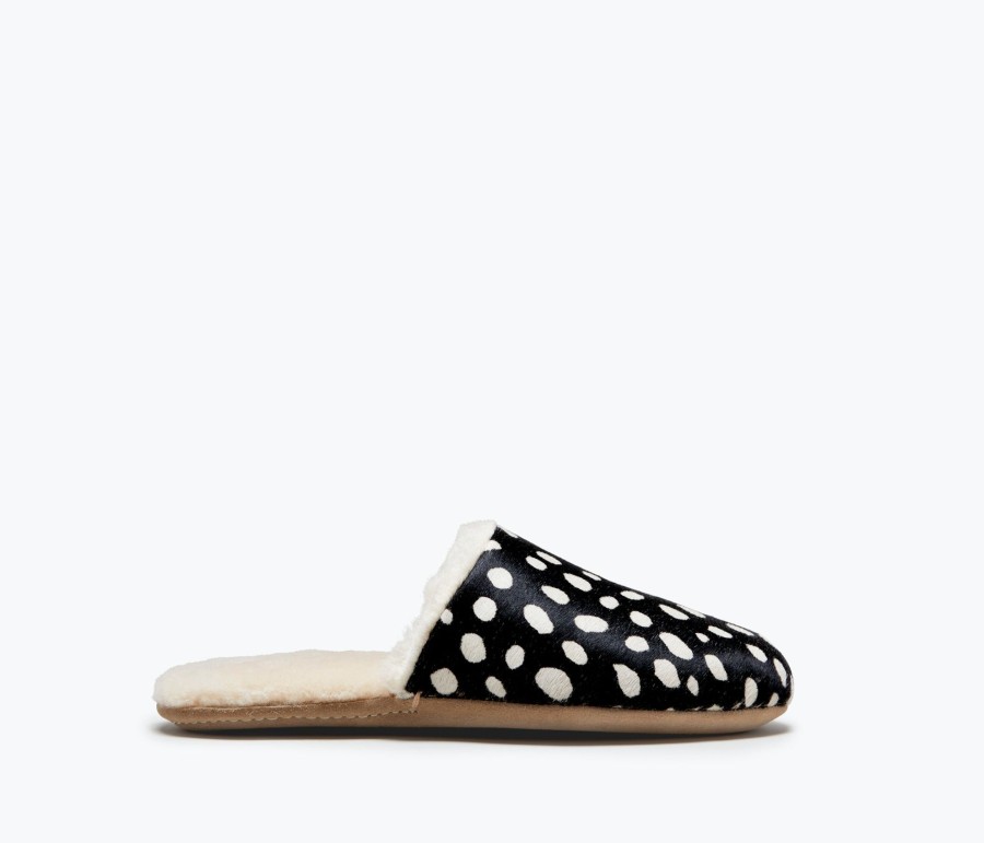 Footwear FREDA SALVADOR | James Shearling Slipper Black And White Haircalf