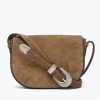 Handbags, Etc. FREDA SALVADOR | Lucas Saddle Bag Brown Suede