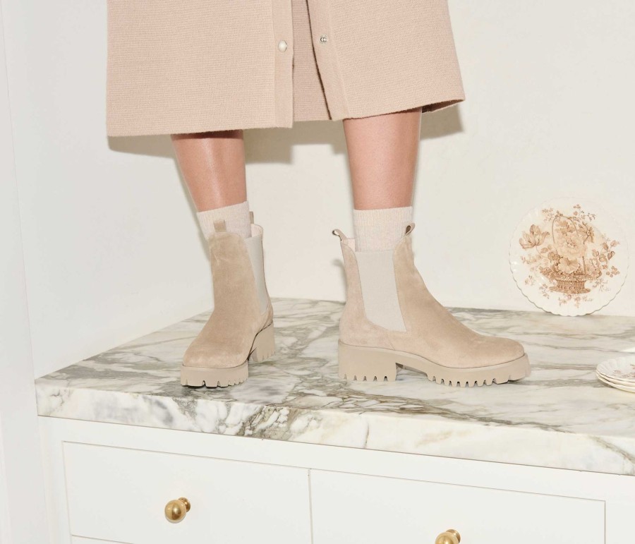 Footwear FREDA SALVADOR | Brooke Rain Resistant Boot Mink Suede Water Resistant