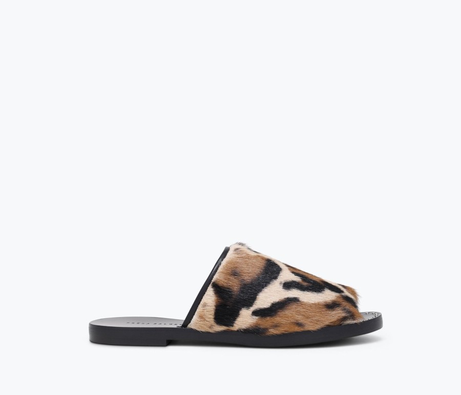 Footwear FREDA SALVADOR | Pure Slip On Sandal Jaguar Print Hair Calf