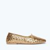 Footwear FREDA SALVADOR | Jada Handwoven Ballet Flat Gold Closed Woven Calf