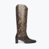 Footwear FREDA SALVADOR | Angie Tall Western Boot Brown Snake Combo