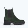 Footwear FREDA SALVADOR | Brooke Rain Resistant Boot Dark Forest Suede Water Resistant