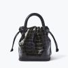 Handbags, Etc. FREDA SALVADOR | Ruby Bucket Bag Seaweed Embossed Croc