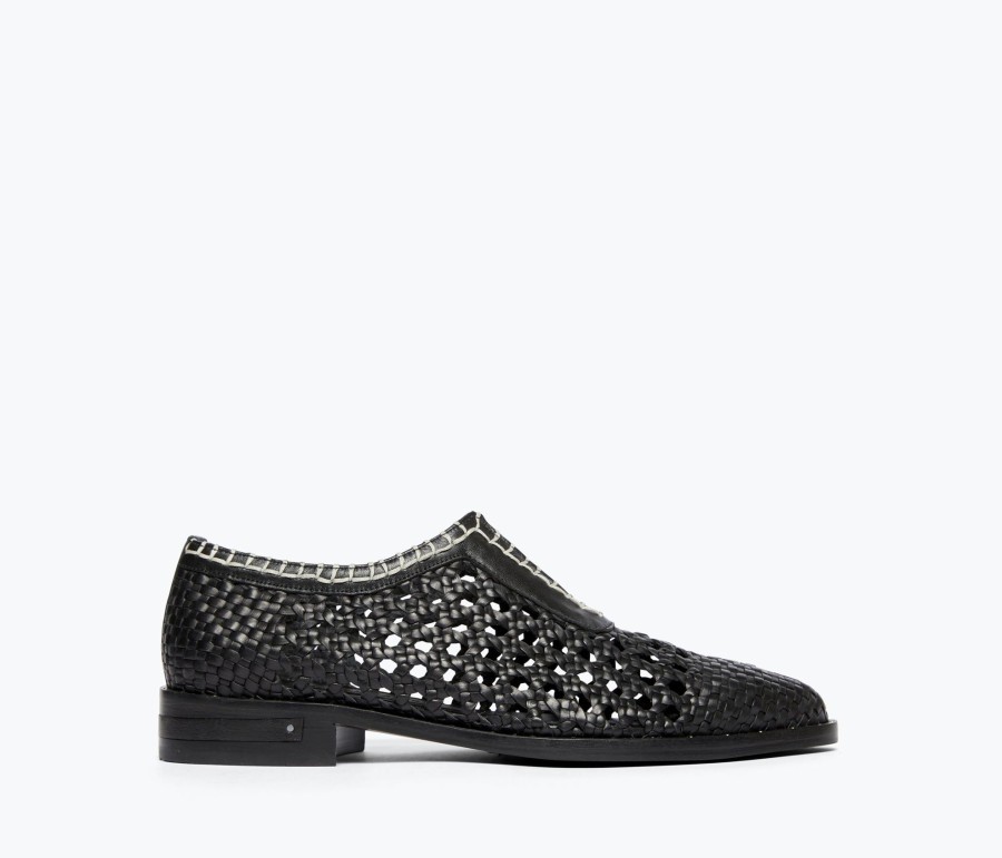 Footwear FREDA SALVADOR | Wendy Woven Oxford Black Open Woven