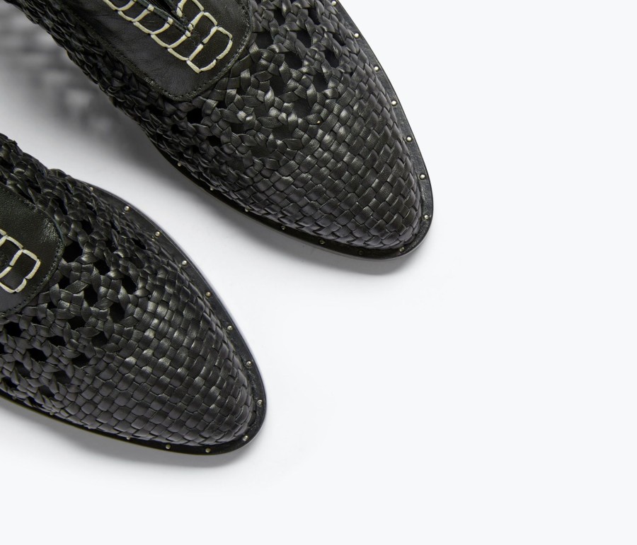 Footwear FREDA SALVADOR | Wendy Woven Oxford Black Open Woven