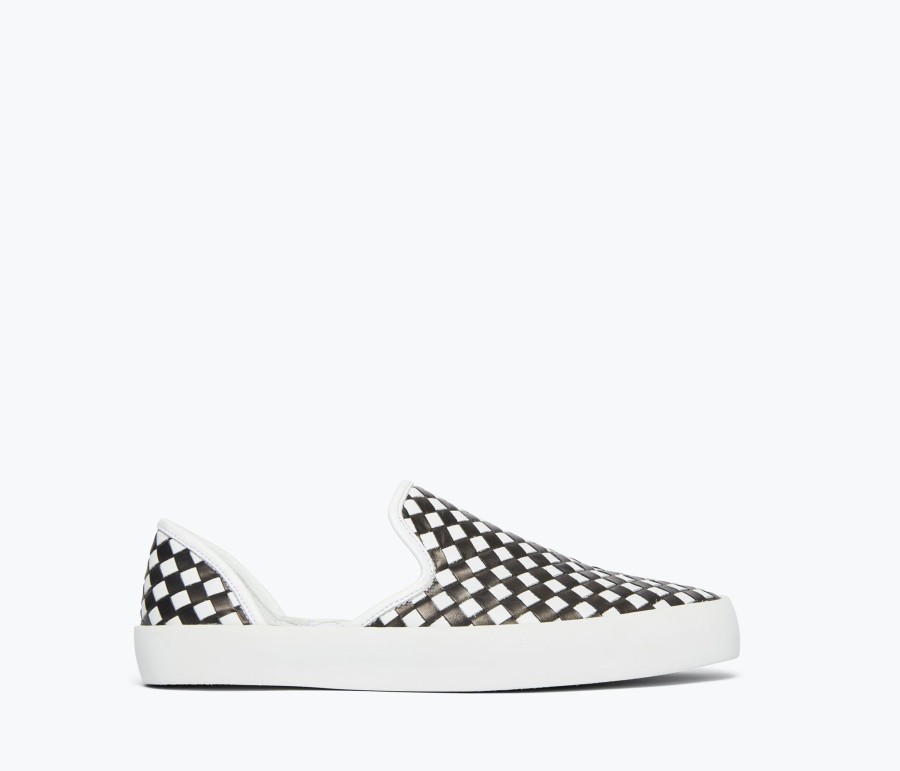 Footwear FREDA SALVADOR | Eddy D'Orsay Sneaker B&W Closed Woven Calf