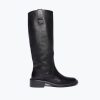 Footwear FREDA SALVADOR | Adriana Knee High Riding Boot Black Pebbled Calf