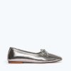 Footwear FREDA SALVADOR | Jada Ballet Flat Silver Crinkle Metallic Calf