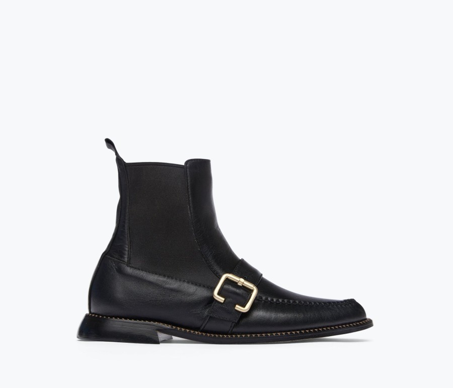 Footwear FREDA SALVADOR | Hank Buckled Boot Black Calf