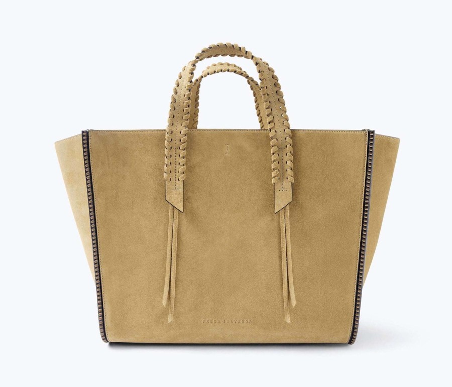 Handbags, Etc. FREDA SALVADOR | Miko Tote Hazel Suede Stain Resistant