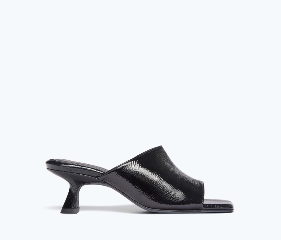 Footwear FREDA SALVADOR | Marianne Midheel Sandal Black Crinkle Patent