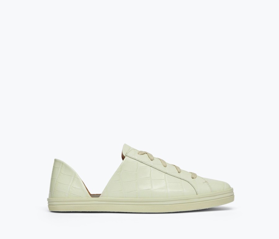 Footwear FREDA SALVADOR | Eda D'Orsay Sneaker Pistachio Embossed Croc