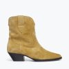 Footwear FREDA SALVADOR | Mazzy Western Ankle Boot Hazel Suede Stain Resistant