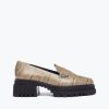 Footwear FREDA SALVADOR | Fern Platform Lug Loafer Stone Embossed Croc