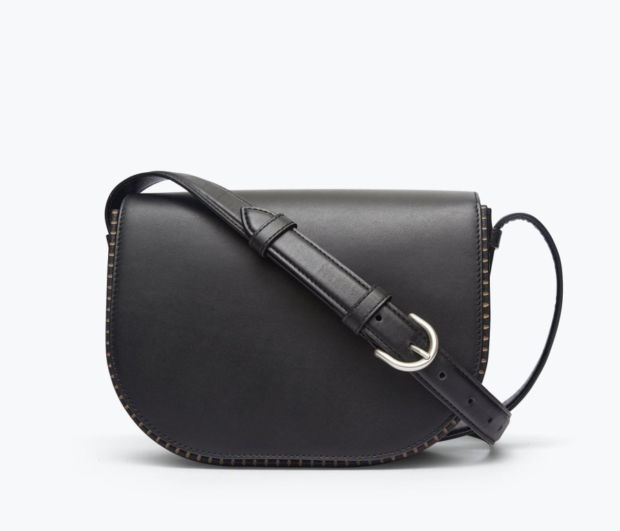 Handbags, Etc. FREDA SALVADOR | Lucas Saddle Bag Black Calf