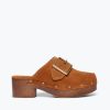 Footwear FREDA SALVADOR | Jazz Buckle Clog Bronze Suede Stain Resistant