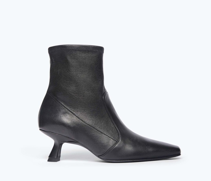 Footwear FREDA SALVADOR | Maddy Pull-On Ankle Boot Black Stretch Calf