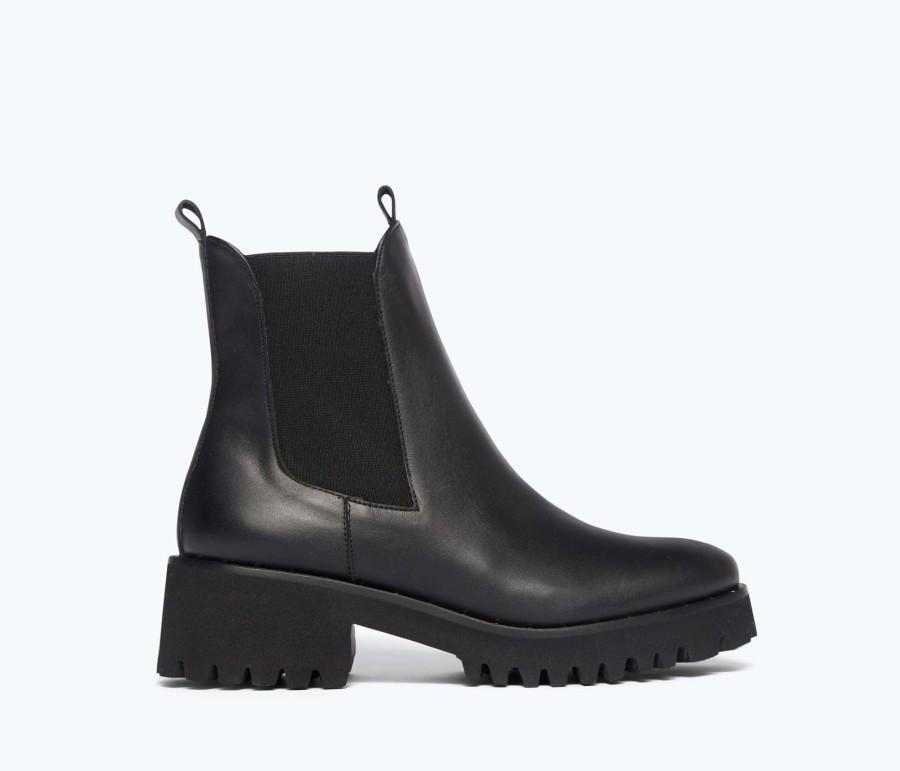 Footwear FREDA SALVADOR | Brooke Rain Resistant Boot Black Calf Water Resistant