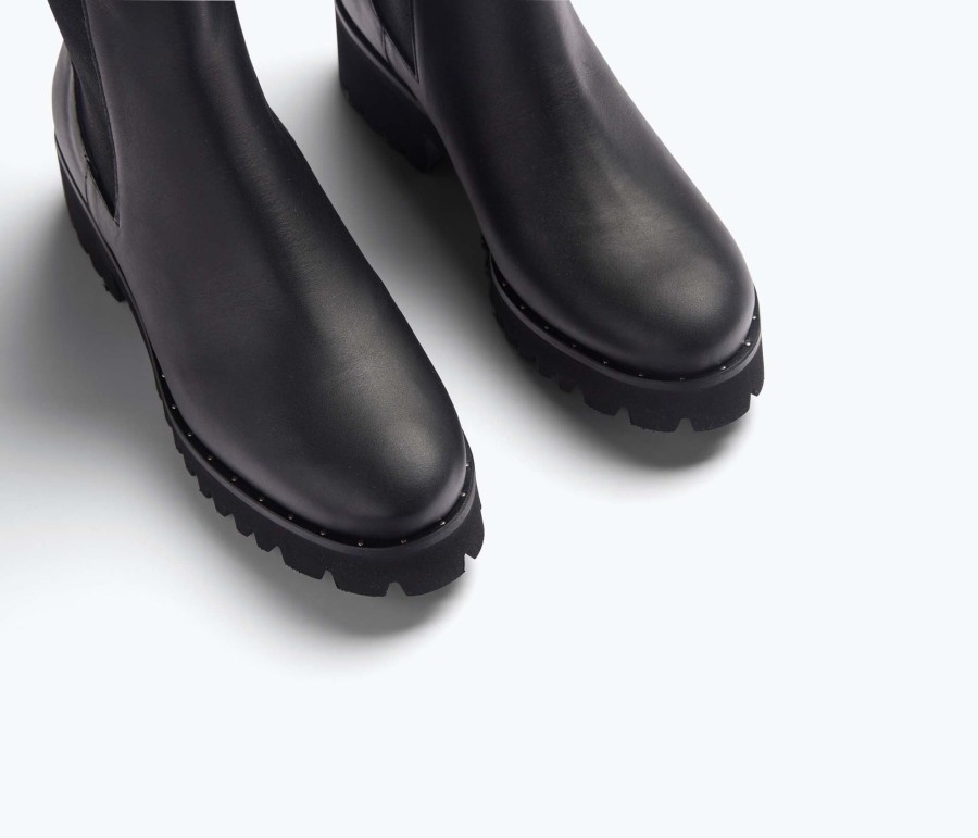 Footwear FREDA SALVADOR | Brooke Rain Resistant Boot Black Calf Water Resistant