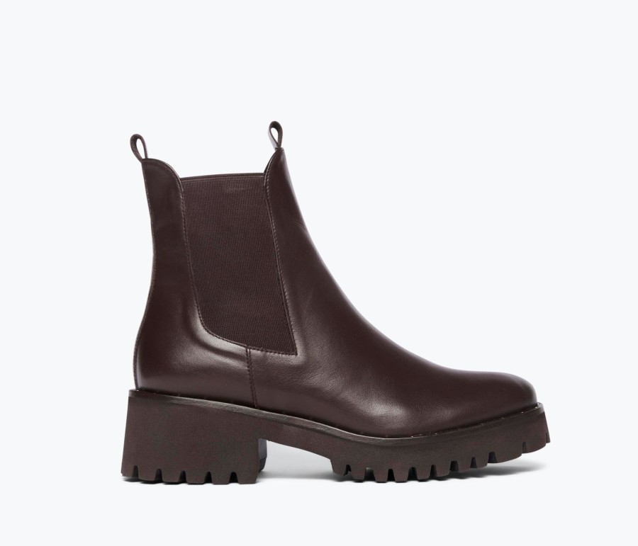 Footwear FREDA SALVADOR | Brooke Rain Resistant Boot Dark Brown Calf Water Resistant