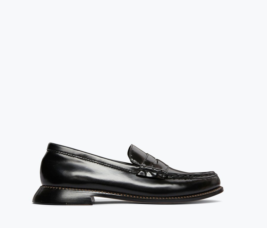 Footwear FREDA SALVADOR | Elba Penny Loafer Black Spazzolato